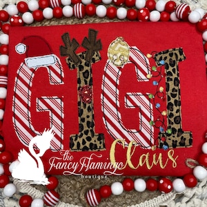 Personalized Christmas Grandma Shirt, Christmas Gigi Claus Sweatshirt, Custom Grandma Nickname Shirt, Gigi Xmas Shirt, Christmas Gift Grand
