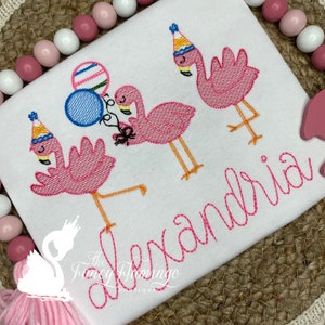 Girls Flamingo Birthday shirt, Girls Flamingo Birthday shirt, Girls Flamingo personalized shirt