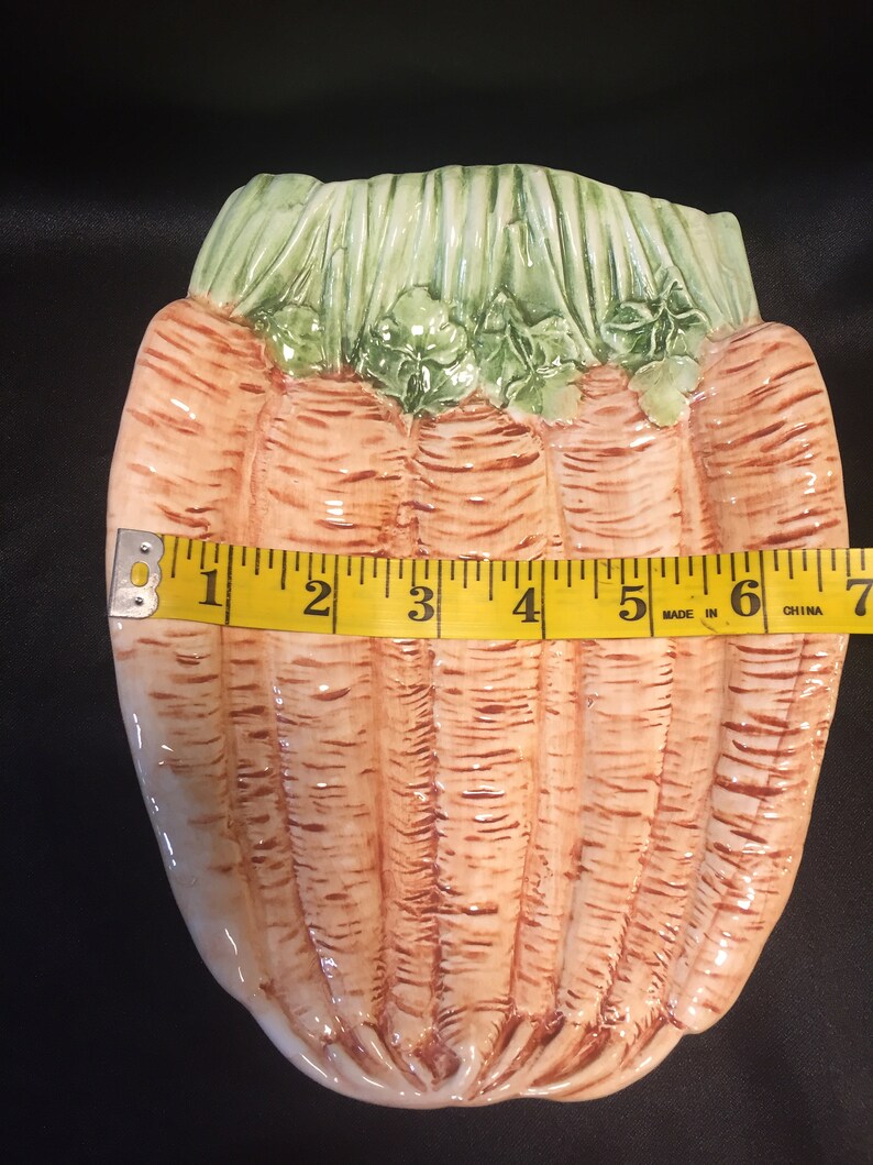 Italian Ceramic Carrot Bunch PlateTray-orange and green