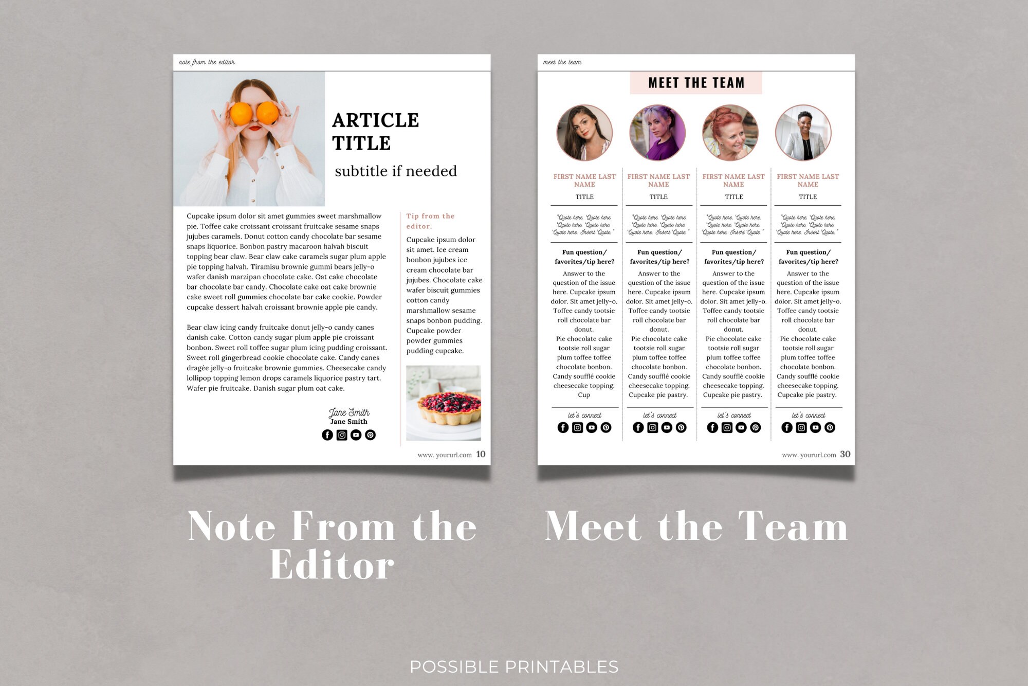 Canva Magazine Template For Small Business Owners Bloggers Etsy UK