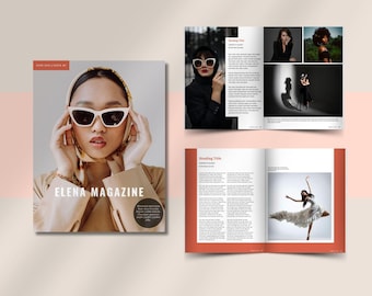 Canva Magazine Template for small business owners & bloggers to create a digital magazine, lead magnet, eBook, and more. US Letter
