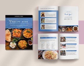 Plantilla de libro de recetas de Canva. Tamaño Carta de EE. UU.