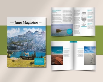 Canva Magazine Template. US Letter Size.