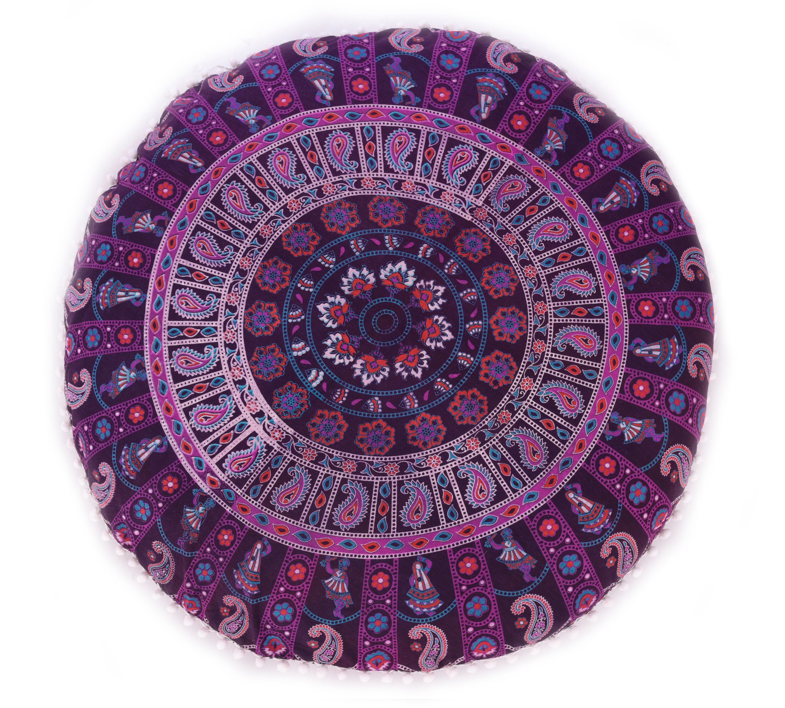 Indian Mandala Cojín cubre almohadas de suelo de meditación | Etsy