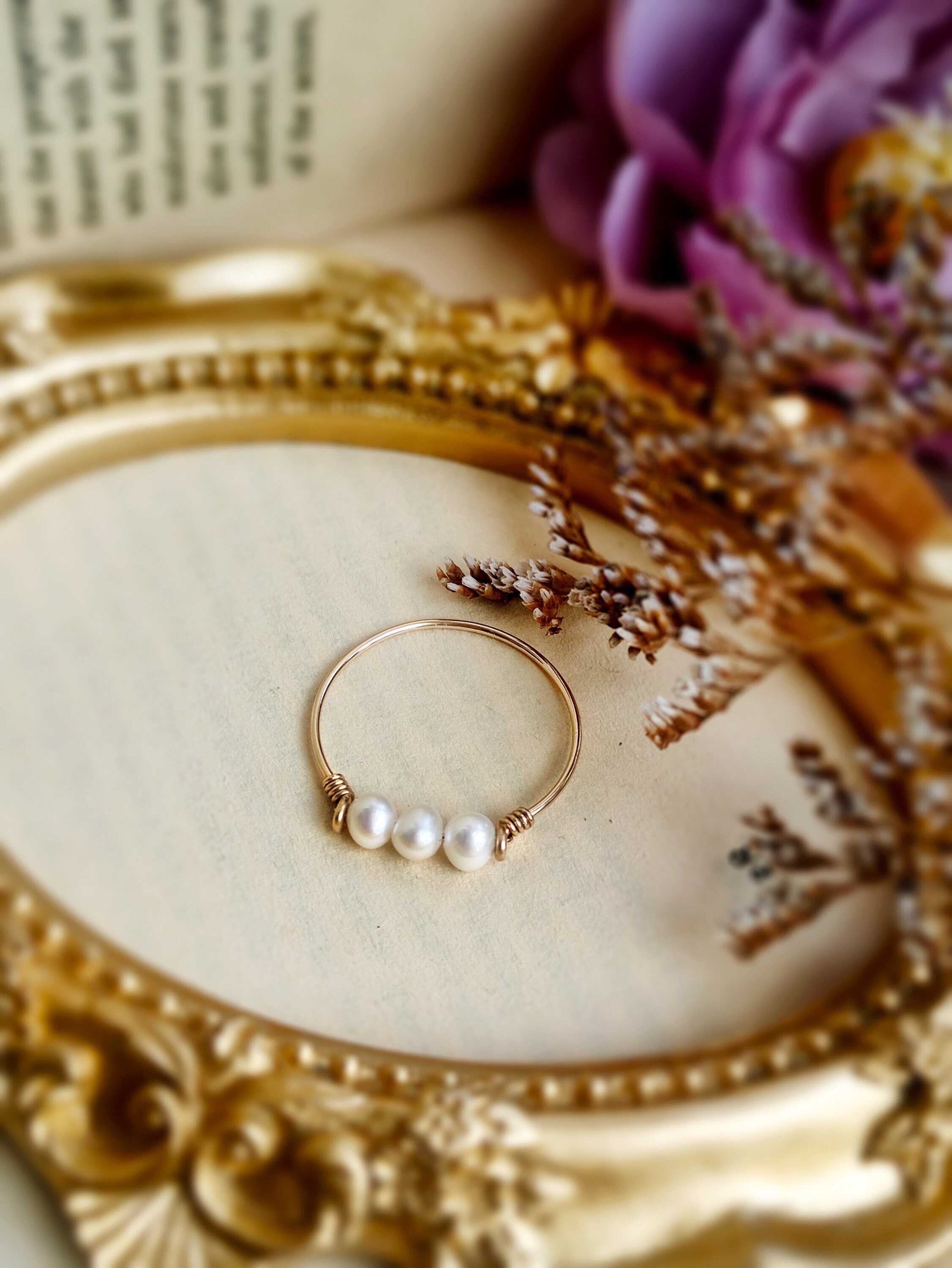 Three Pearl Ring