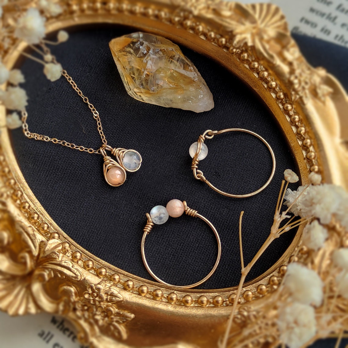 Moonstone & Sunstone Necklace