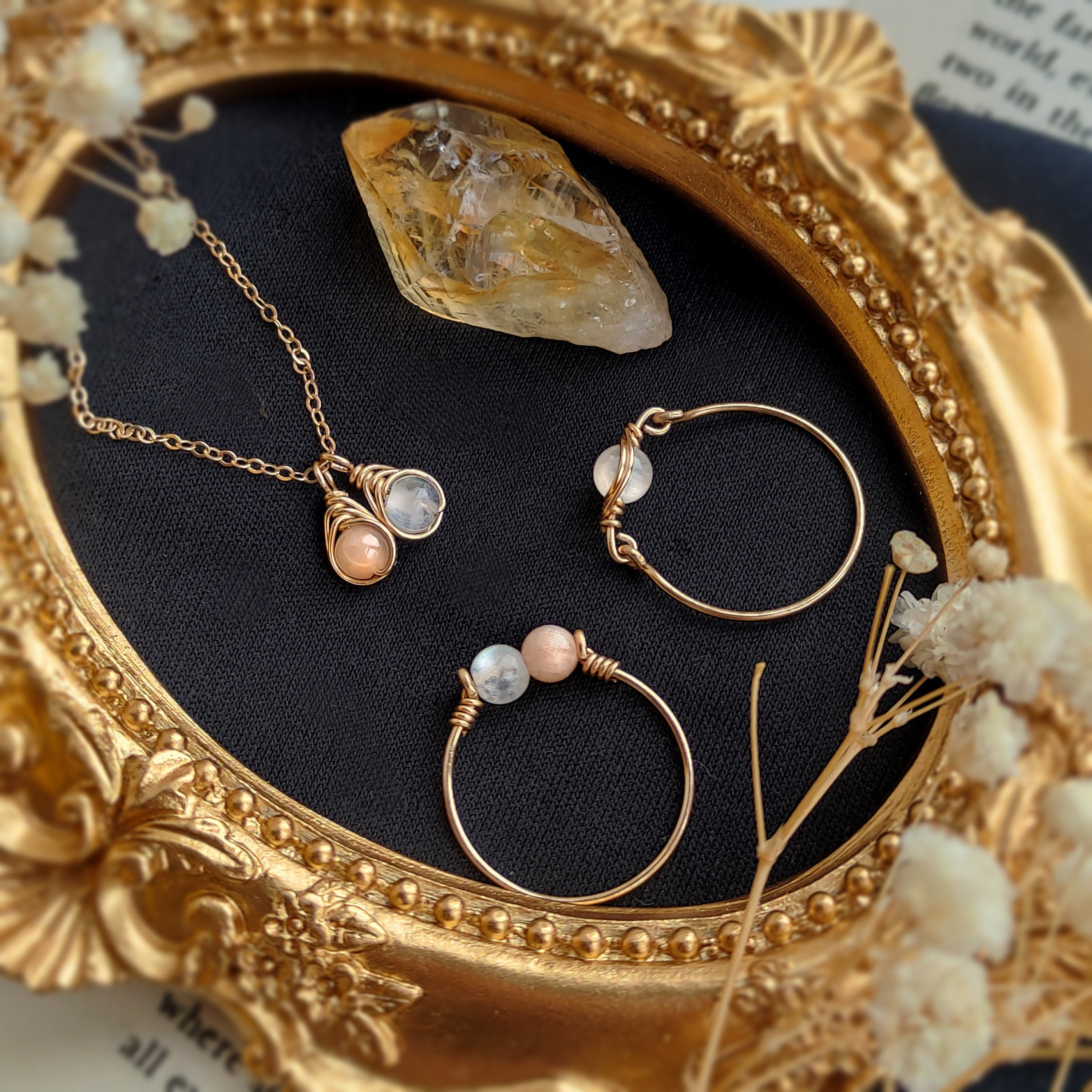 Moonstone & Sunstone Necklace