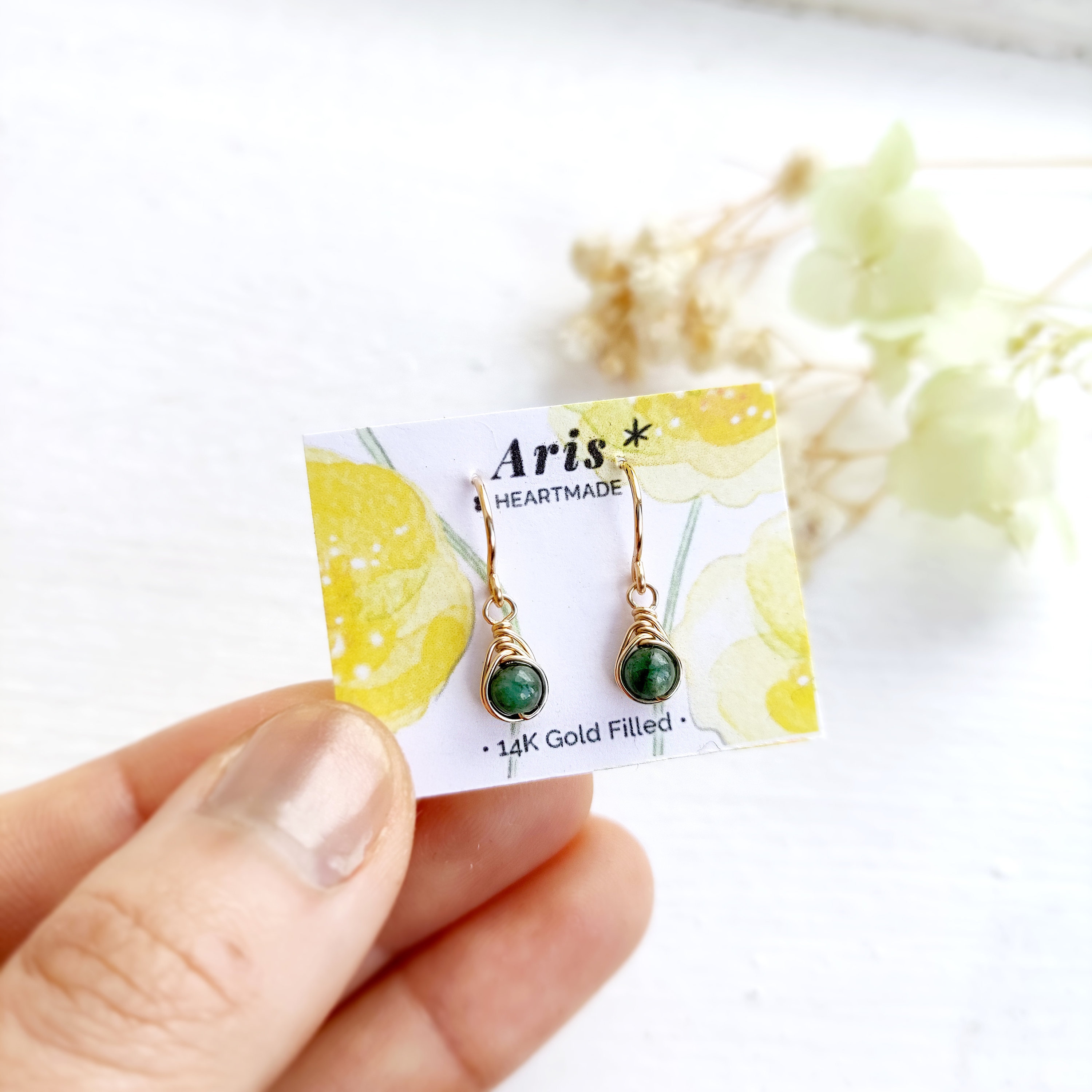 Emerald Dangle Earrings
