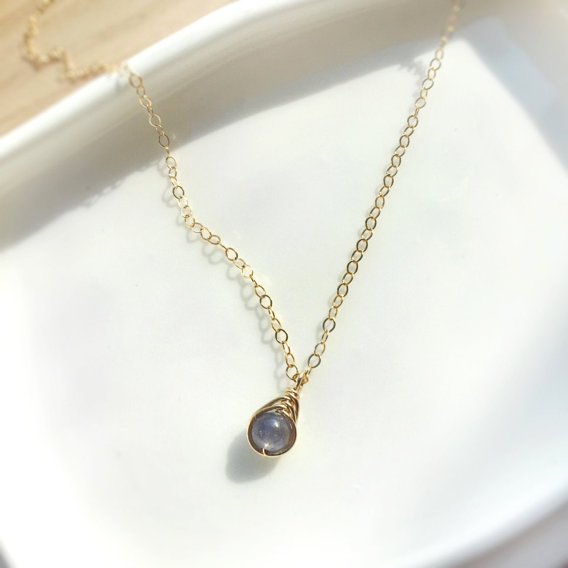 Tiny Tanzanite Necklace