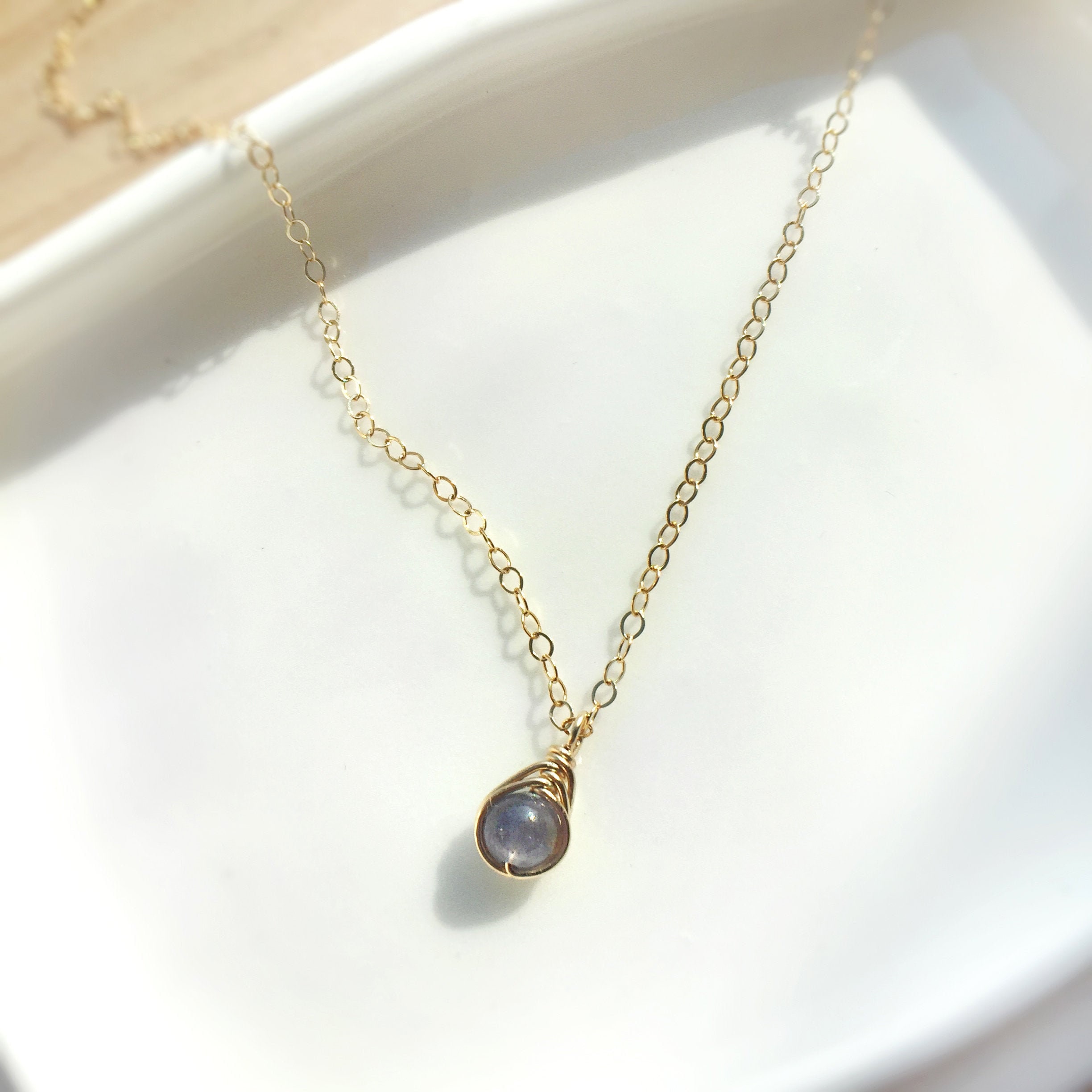 Tiny Tanzanite Necklace