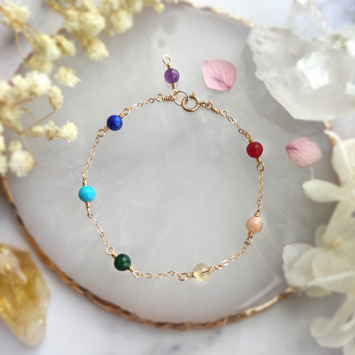 Seven Chakra Healing Gemstone Bracelet