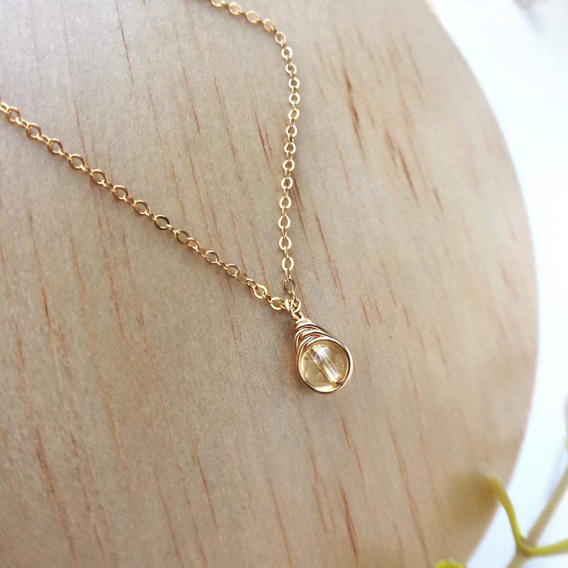 Dainty Citrine Necklace