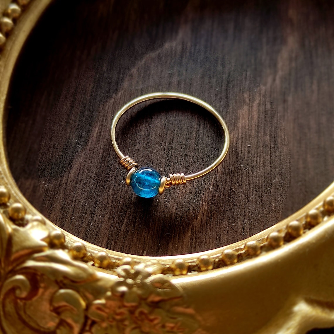Blue Apatite Ring