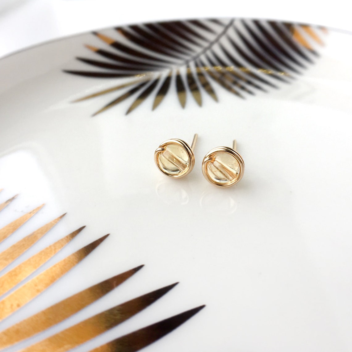Citrine Stud Earrings