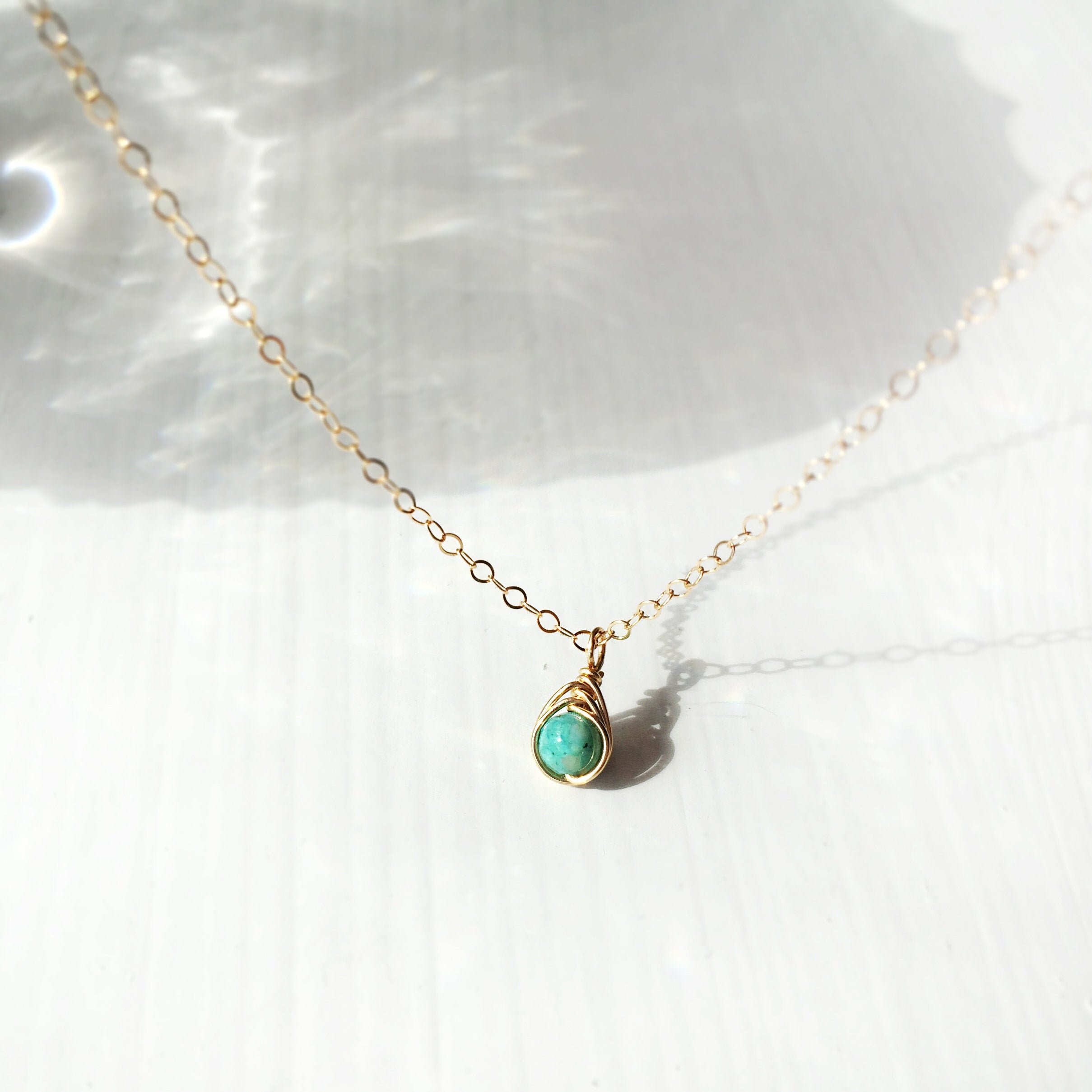 Tiny Turquoise Necklace