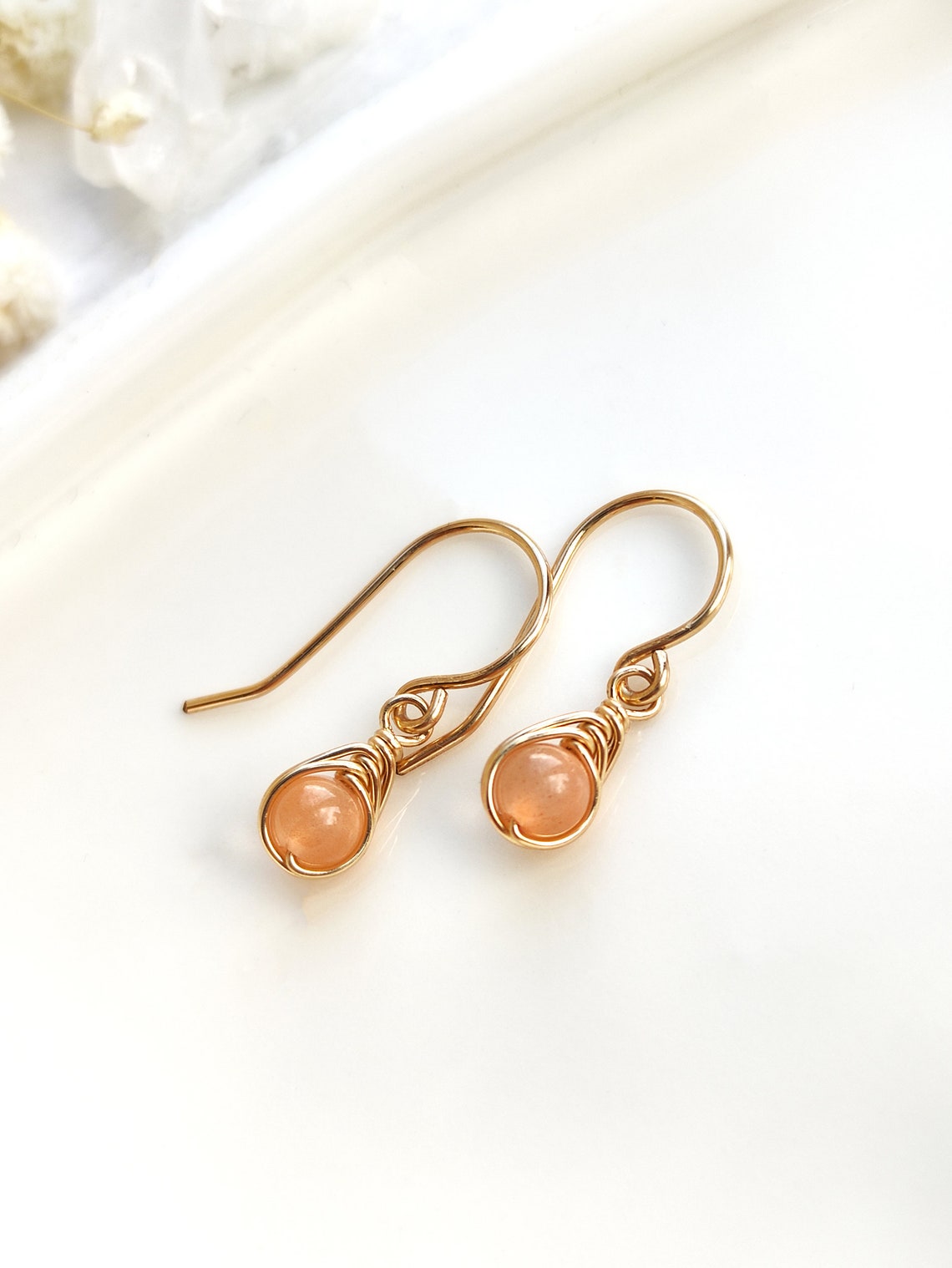 Sunstone Dangle Earrings