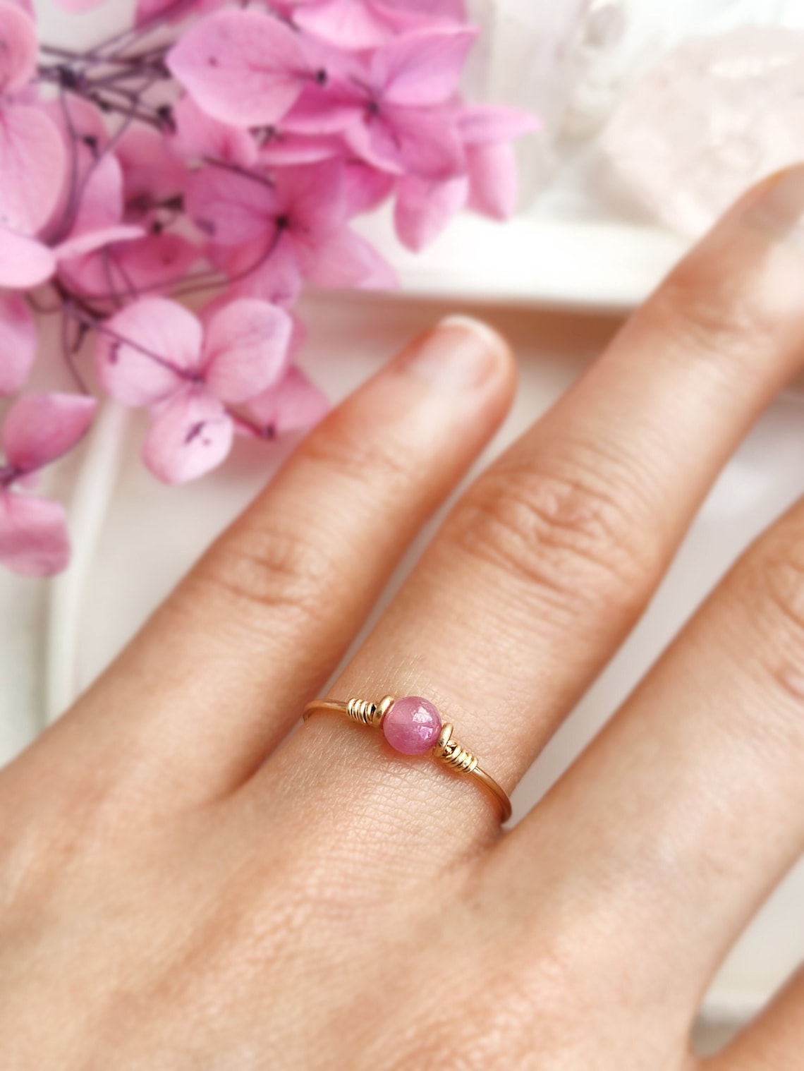 Pink Tourmaline Ring
