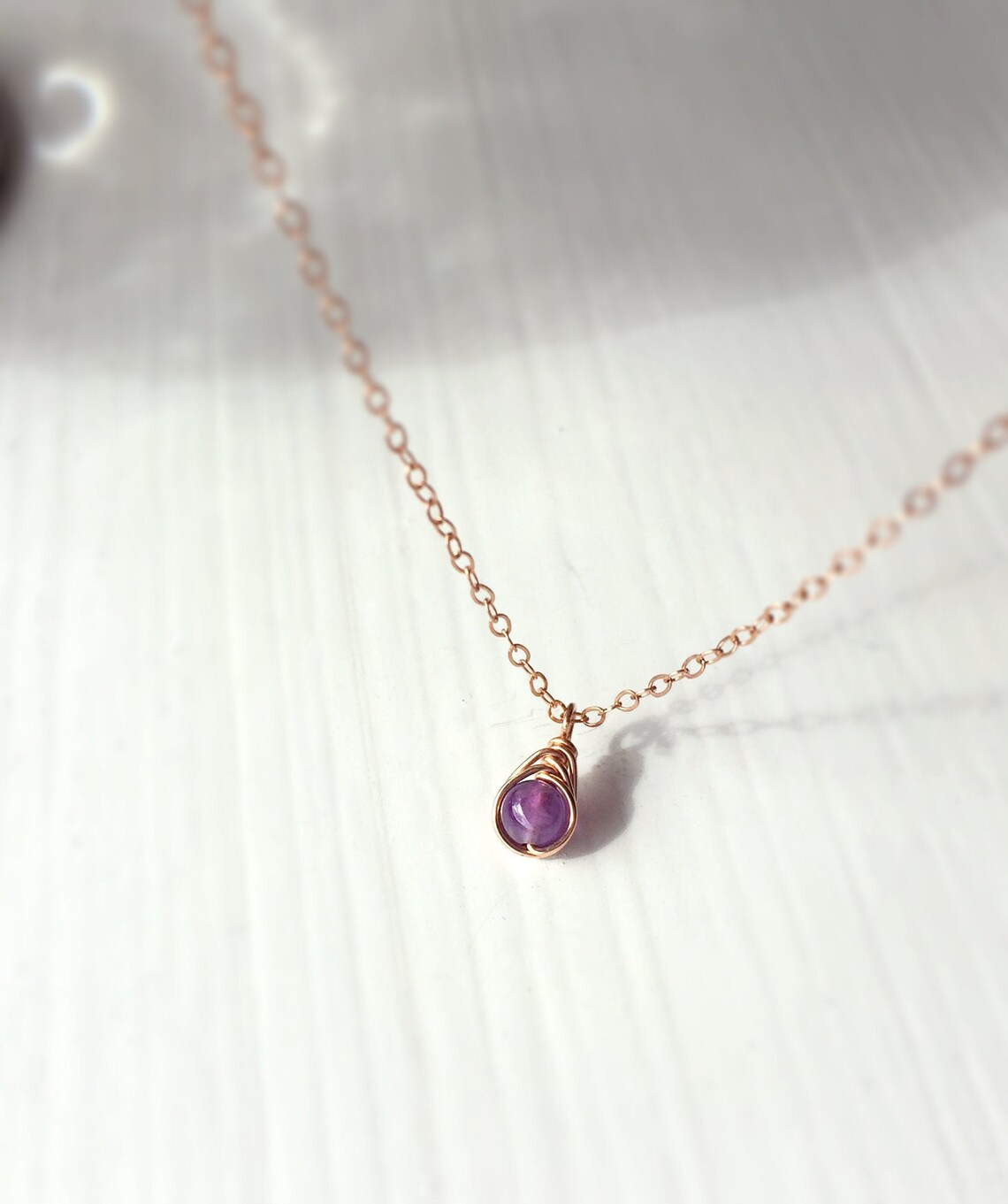 Dainty Amethyst Necklace