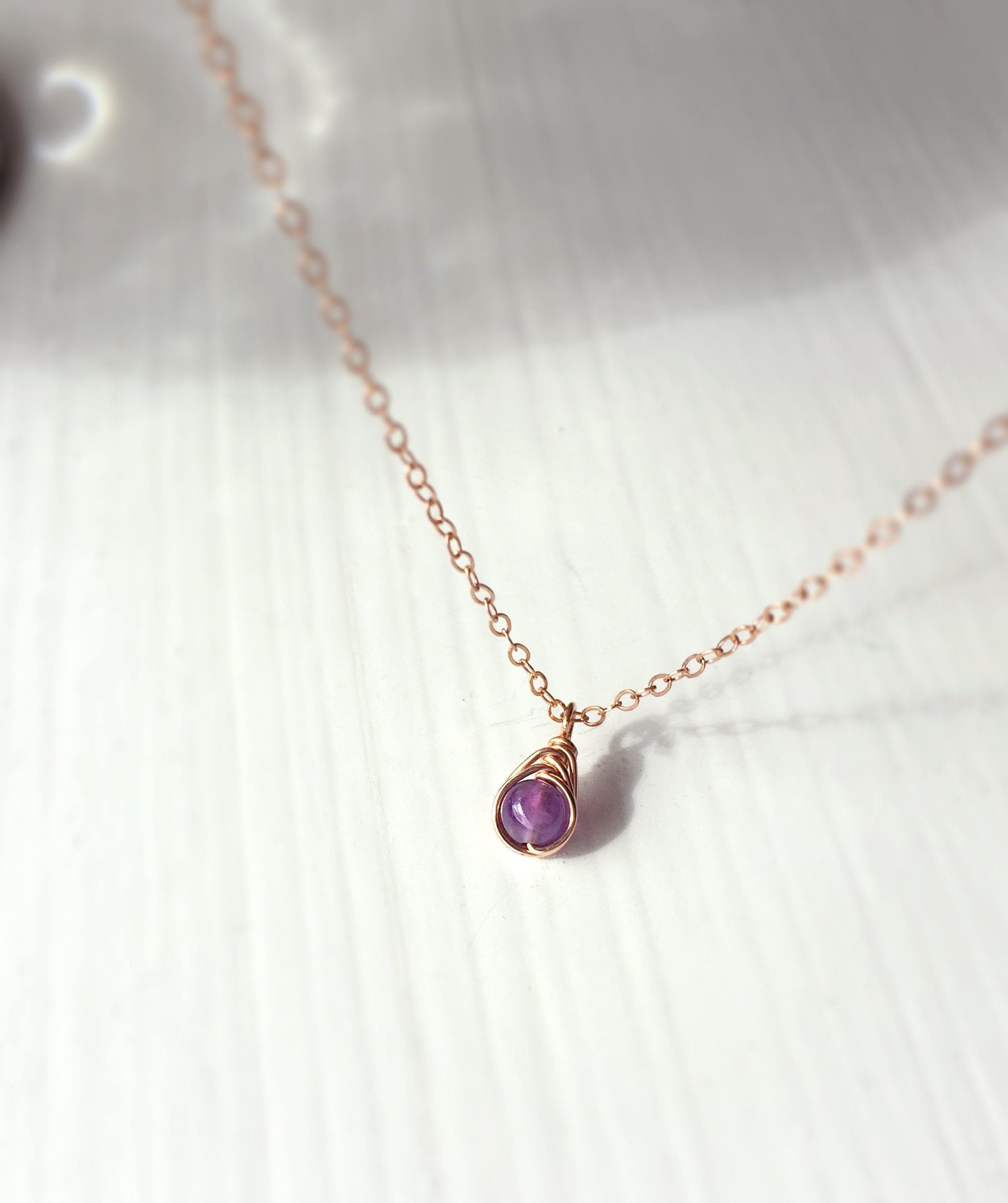 Dainty Amethyst Necklace