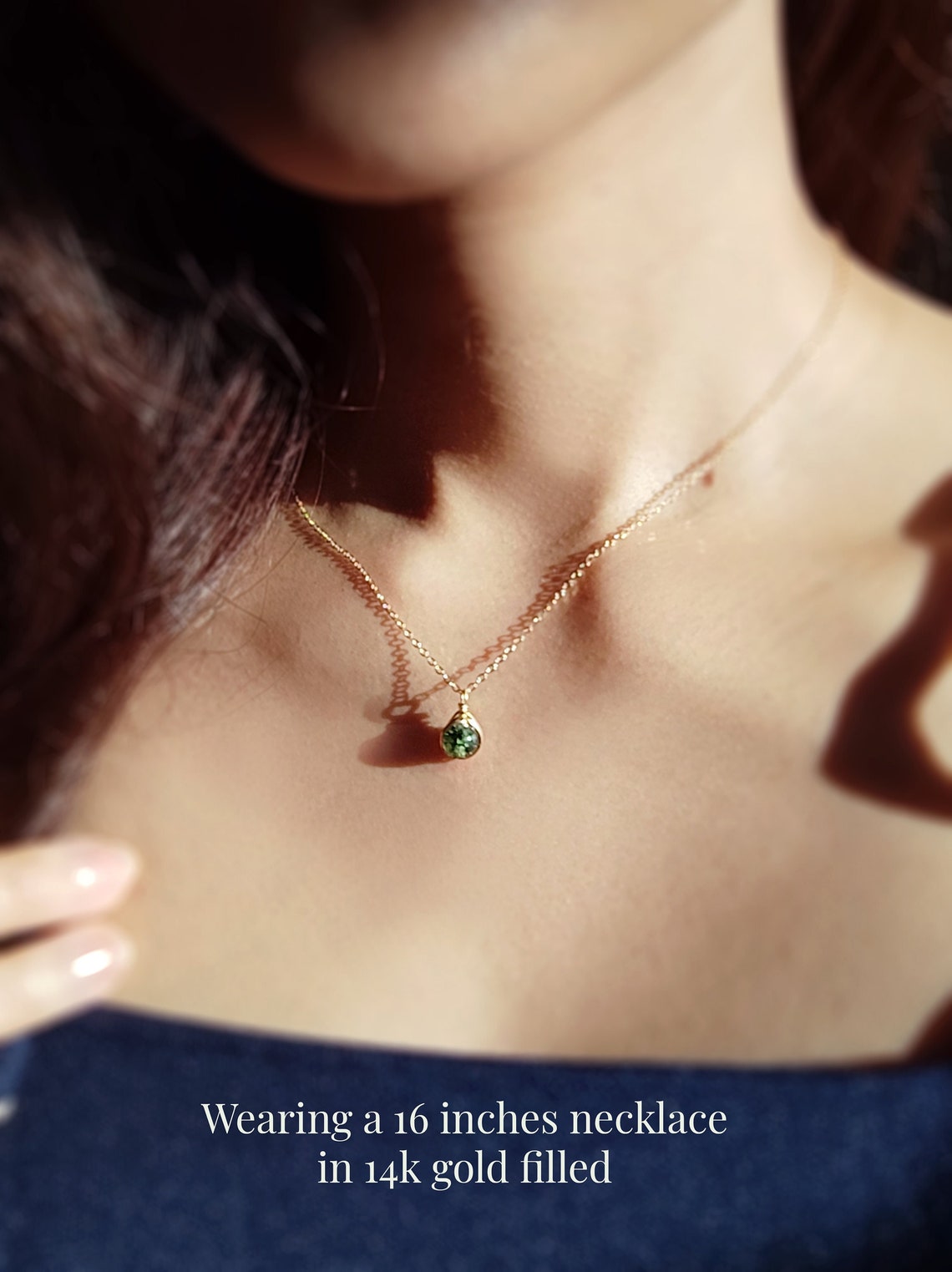 Phantom Quartz Necklace (6mm) 14K Gold Filled Ghost Quartz Necklace