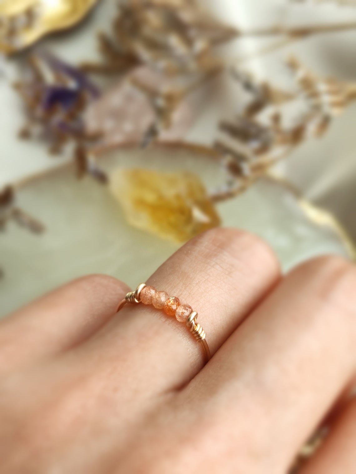 Raw Sunstone Ring