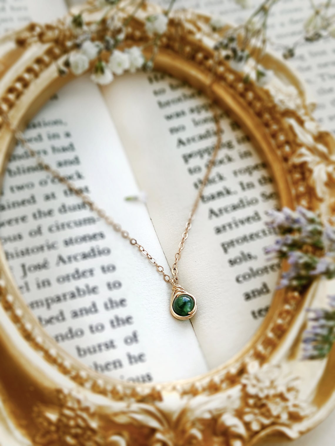 Dainty Emerald Necklace