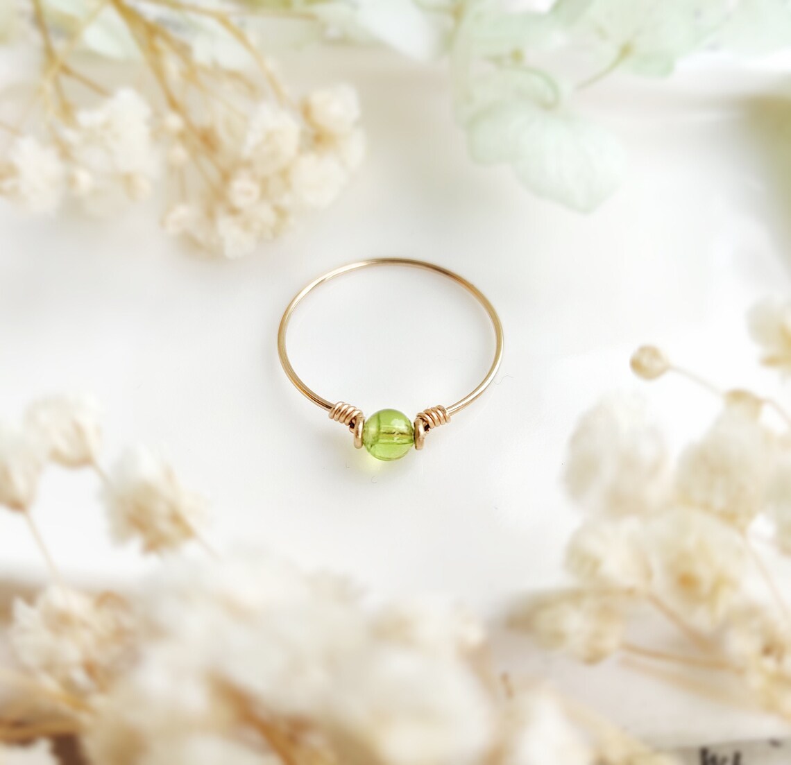Tiny Peridot Ring