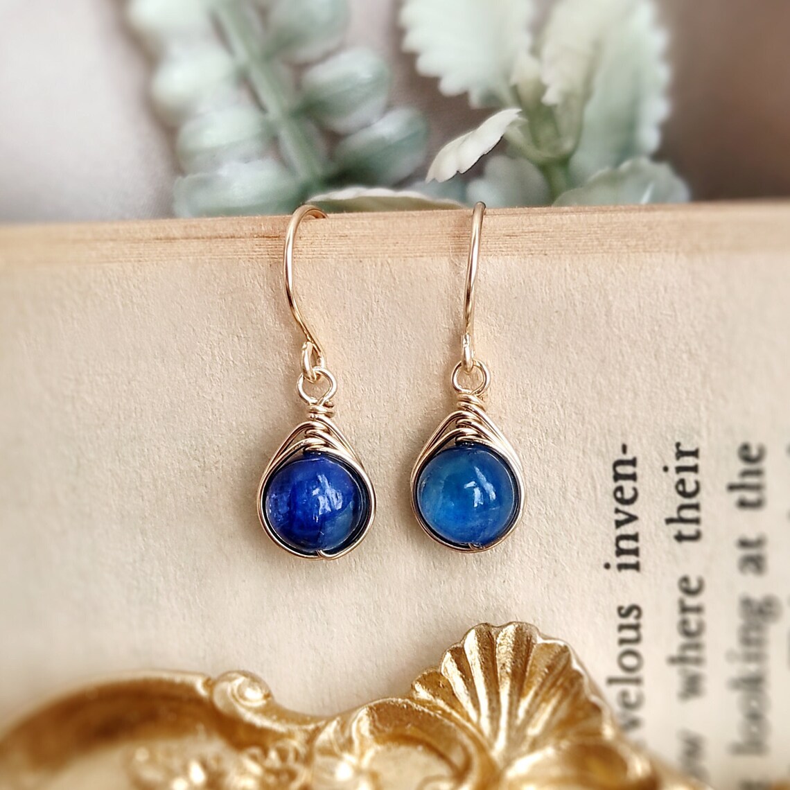 Dainty Kyanite Earrings