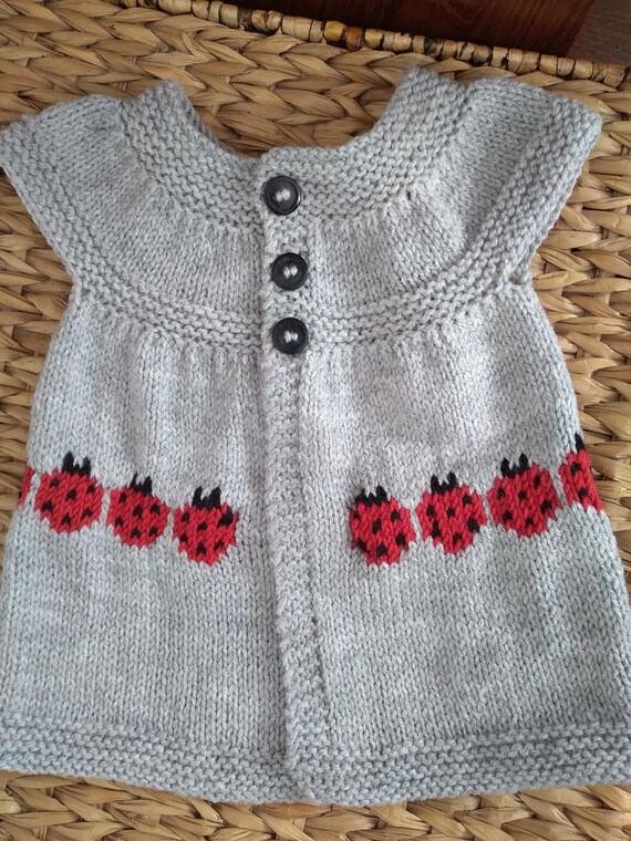 Robe Tricot Bebe Coccinelle Etsy