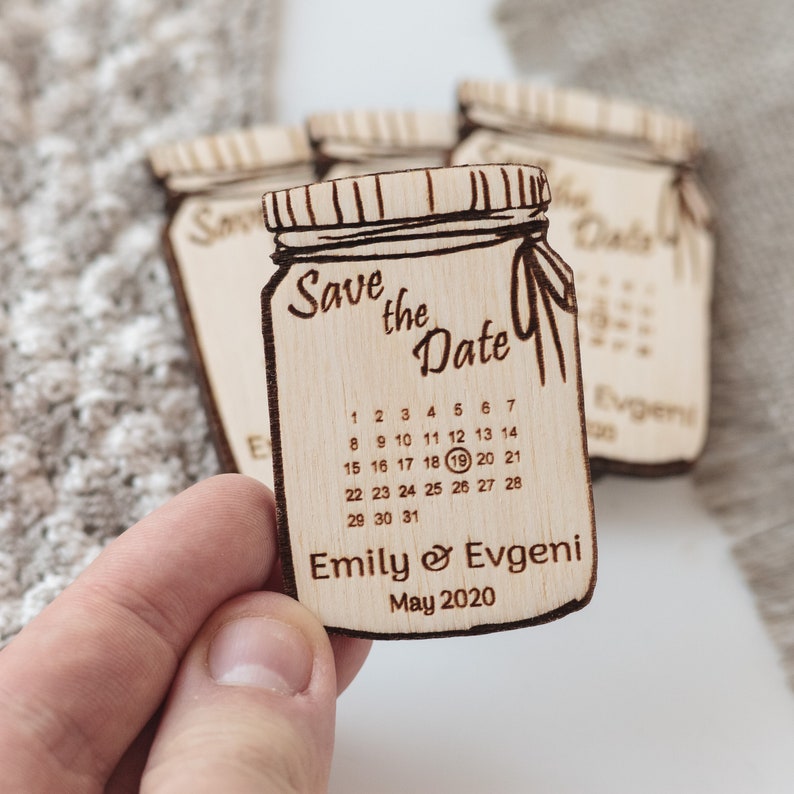Wedding calendar save the date and custom wooden Etsy