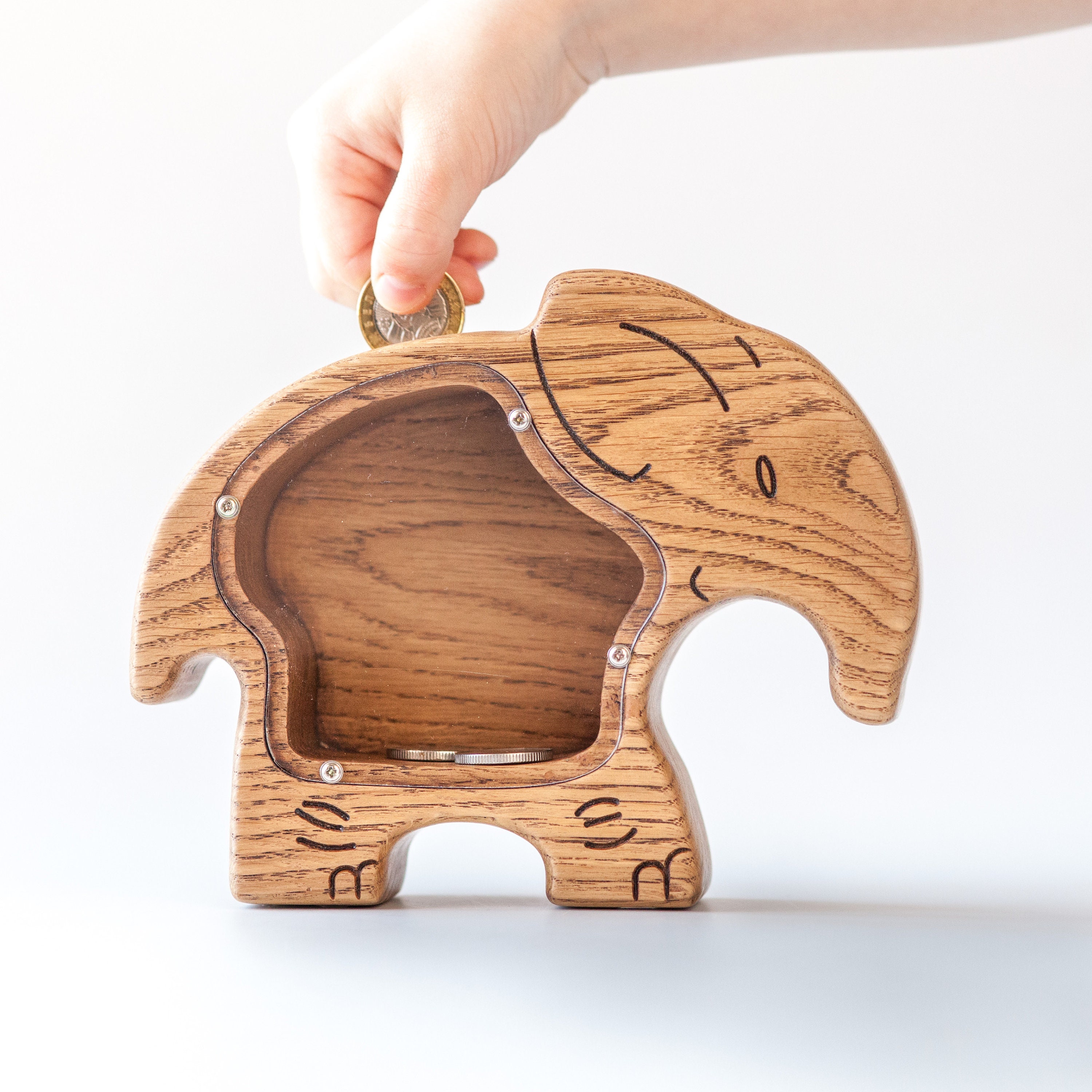 Gift for kid Elephant large piggy bank for girl and for boy Etsy