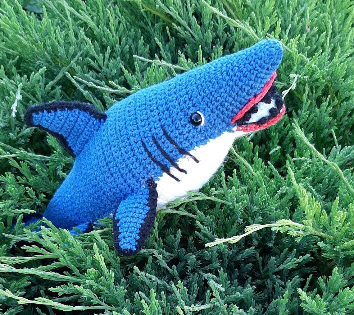 Shark PDF Crochet Amigurumi Pattern Shawn shark Pattern the Etsy