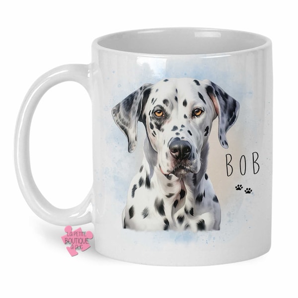 Mug Chien Dalmatien personnalisé | Idée cadeau noel | Cadeau chien| Cadeau anniversaire | Tasse personnalisée dalmatien chien