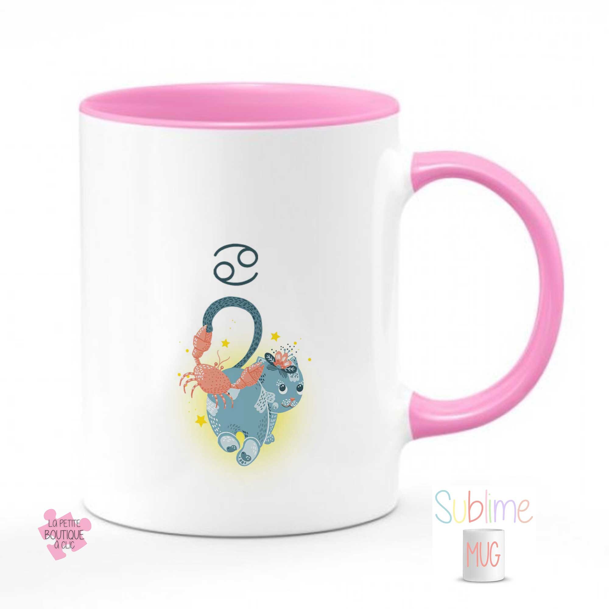 Mug Arcopal Vintage Signe Du Zodiaque Cancer - Multicolore - Occasion En Très Bon état