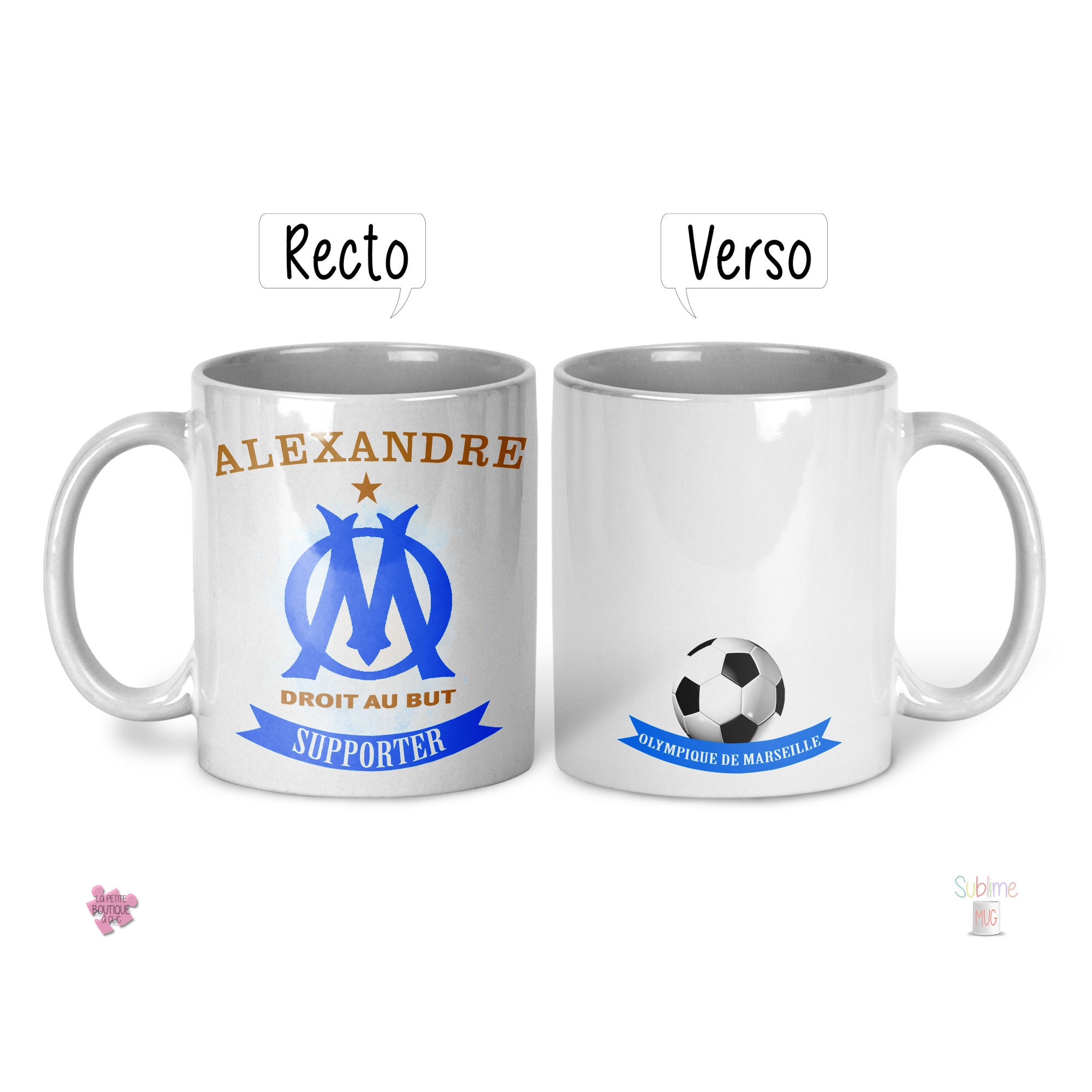 Mug OM personnalisé Idée cadeau noel Fan de foot Cadeau | Etsy