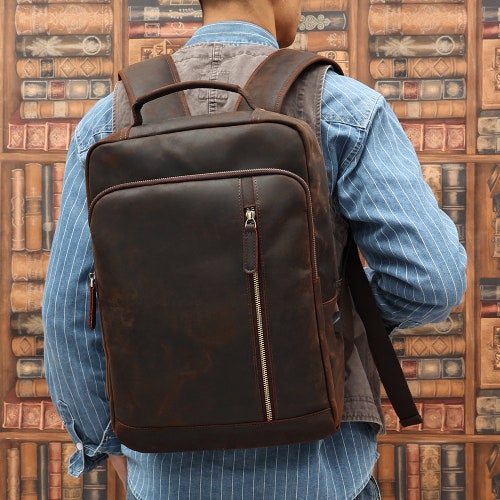 PERSONALIZED Genuine Leather Handmade Backpack Men Leather - Etsy