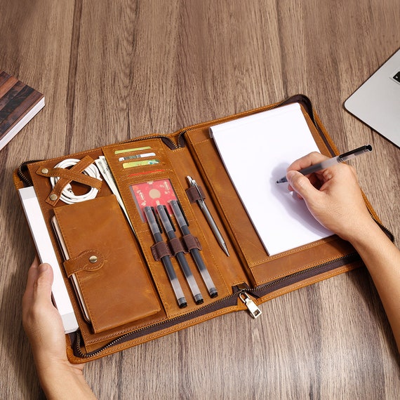 Genuine Leather Business Portfolio Case for Ipad Air 3/ipad Etsy