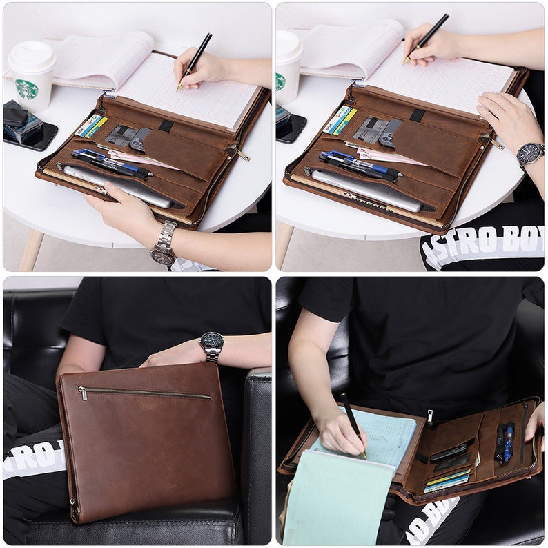 Genuine Leather Business Portfolio Case for Ipad 9.7ipad 6th Etsy