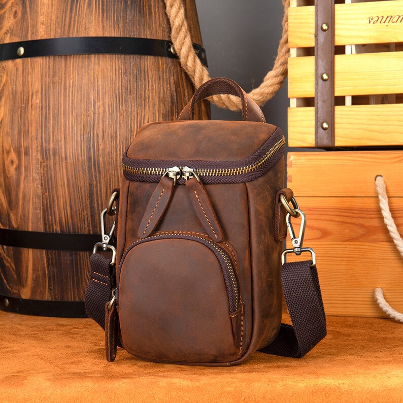 Genuine Leather Sling Bag Handmade Men Crossbody Bag Chest Etsy