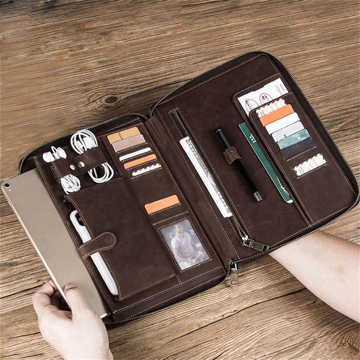 Genuine Leather Business Portfolio Case for Ipad Air3/4 10.5 Etsy