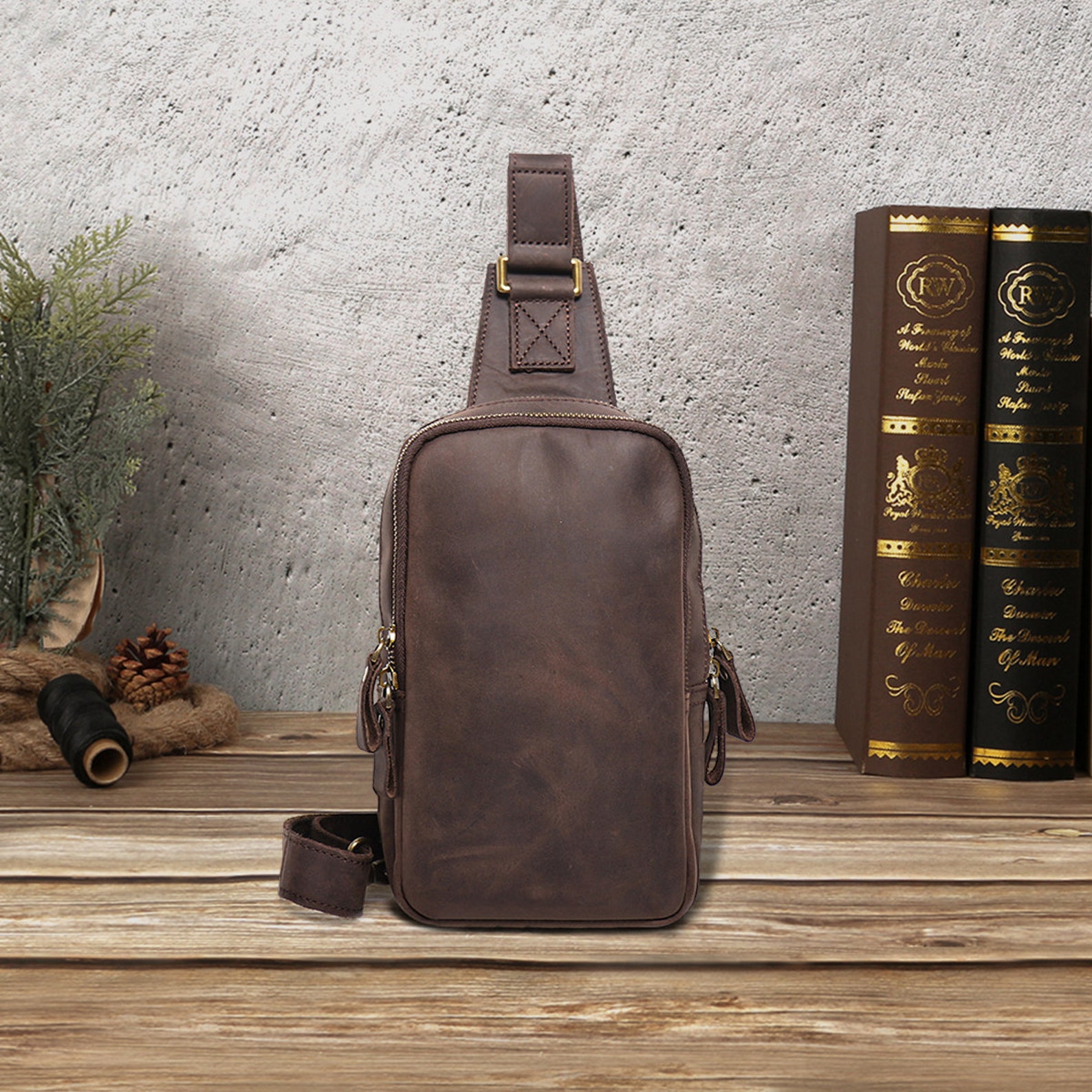 Genuine Leather Handmade Crossbody Men Bag Leather Riding Bag Etsy