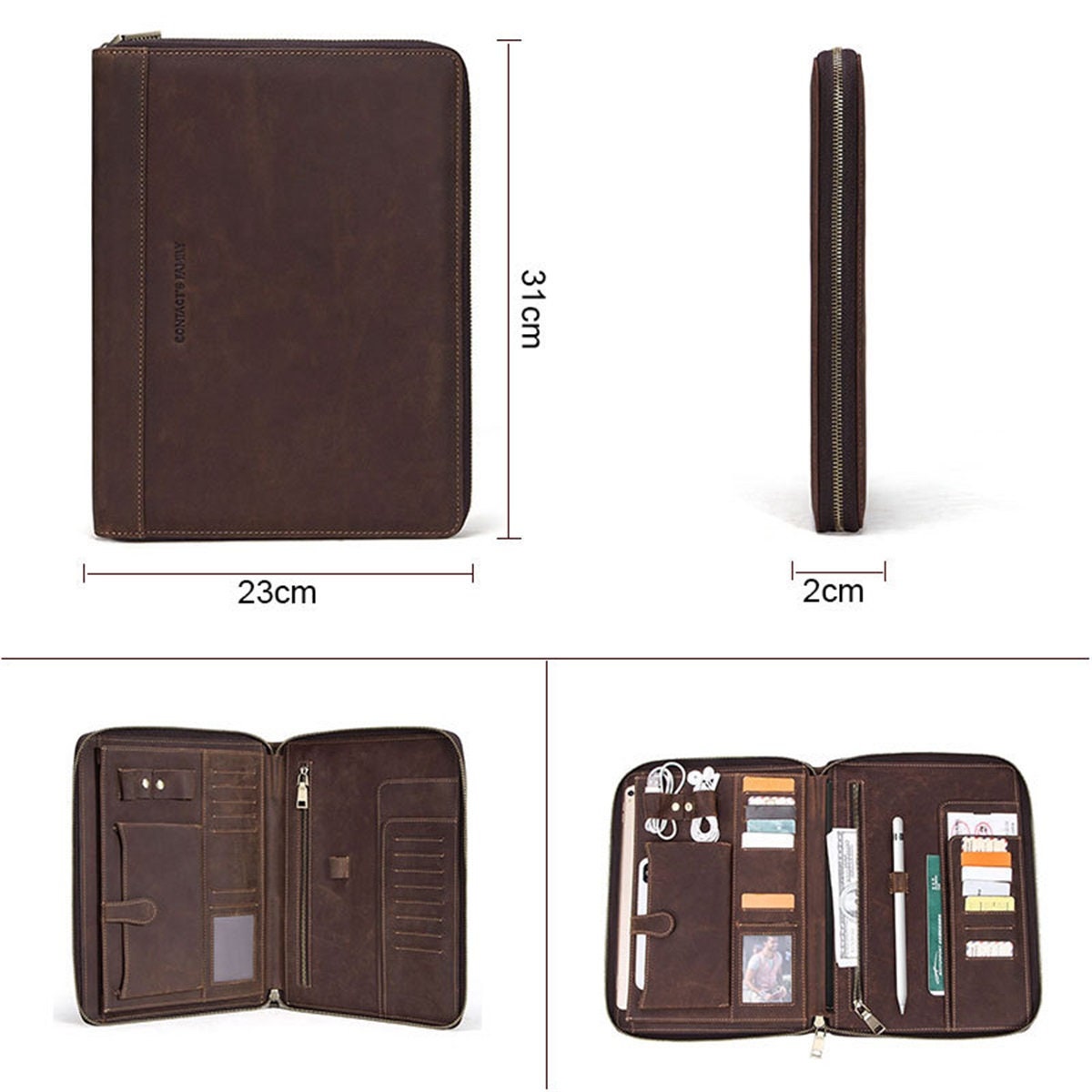 Genuine Leather Business Portfolio Case for Ipad Air3/4 10.5 Etsy