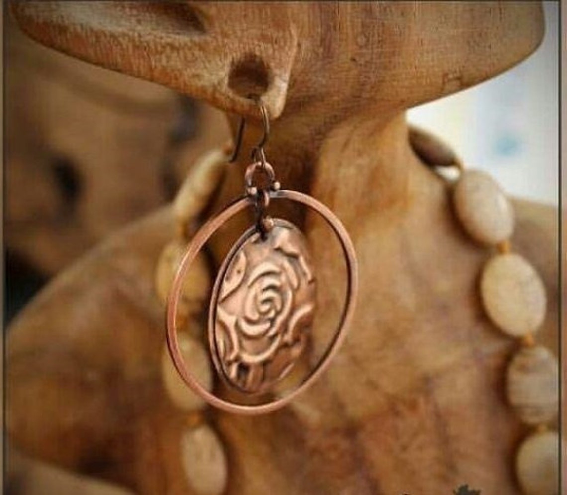 Copper Earrings Anniversary Gifts for Women Gifts for Wife Etsy UK