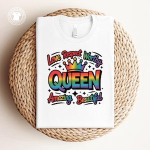 Queen Graffiti PNG, Love Beautiful Strong Worthy PNG, Motivational Queen Design, Sublimation, DTF, Digital Download for A Queen