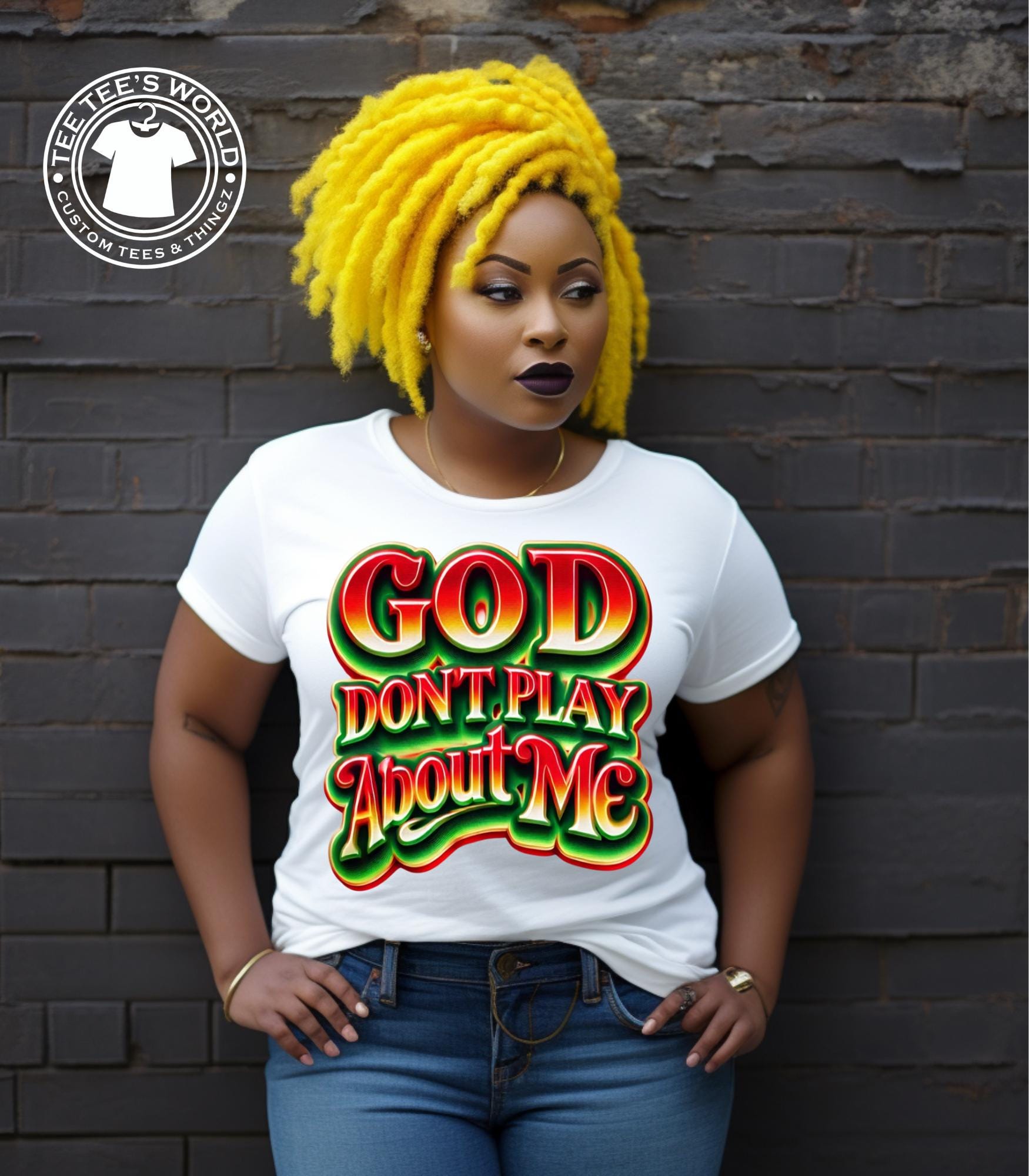 God Don't Play About Me PNG: Sublimation & DTF Design (Digital Download)