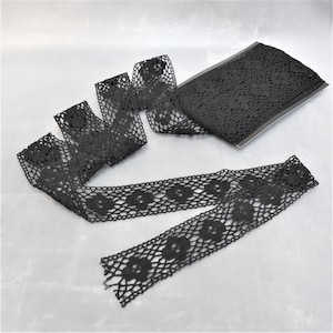 black bobbin lace, 48 mm wide