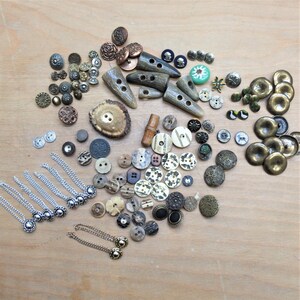 Collection of traditional buttons vintage