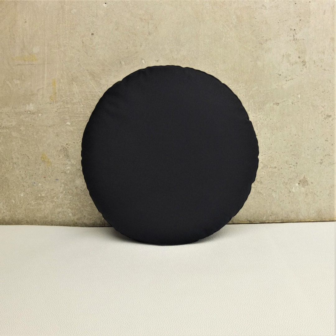 Round Black Outdoor Cushion Etsy