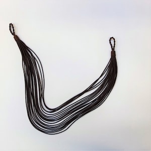 Brown cotton curtain tiebacks