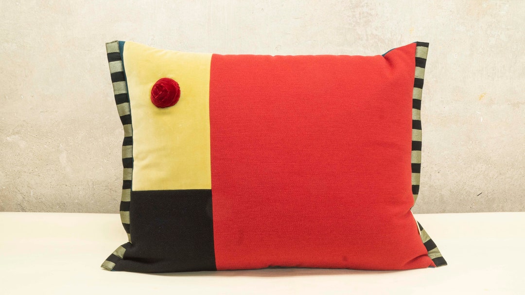 DUO 3 Cushions Made of Different Fabrics With Sewnin Velvet Etsy